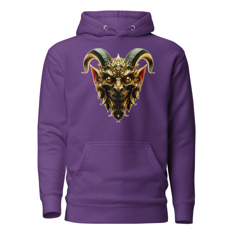 Goldener Dämonkopf Unisex-Hoodie