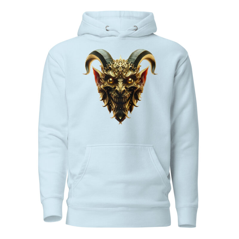 Goldener Dämonkopf Unisex-Hoodie