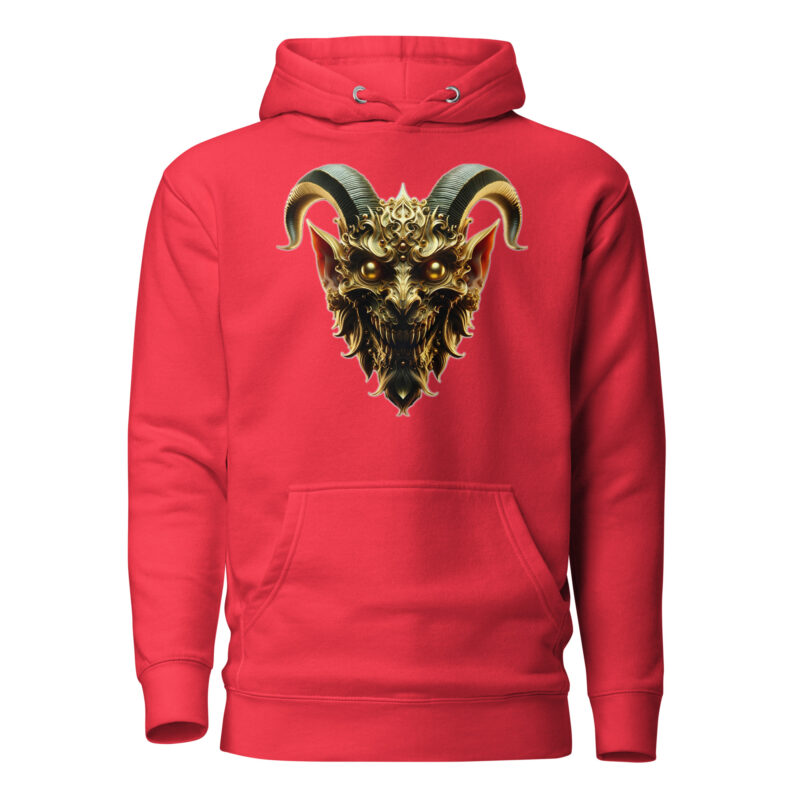 Goldener Dämonkopf Unisex-Hoodie