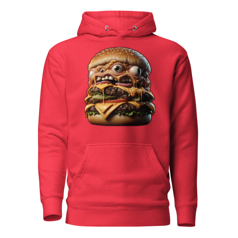 Verrückter Monster-Burger Unisex-Hoodie