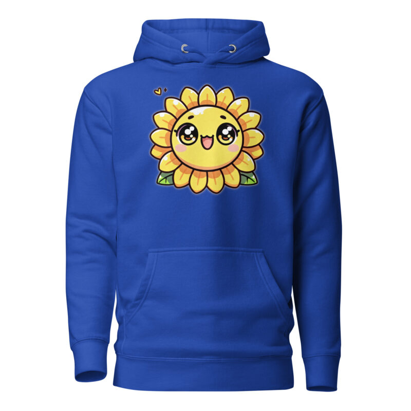 Kawaii Sonnenblume mit großen Glubschaugen Unisex-Hoodie