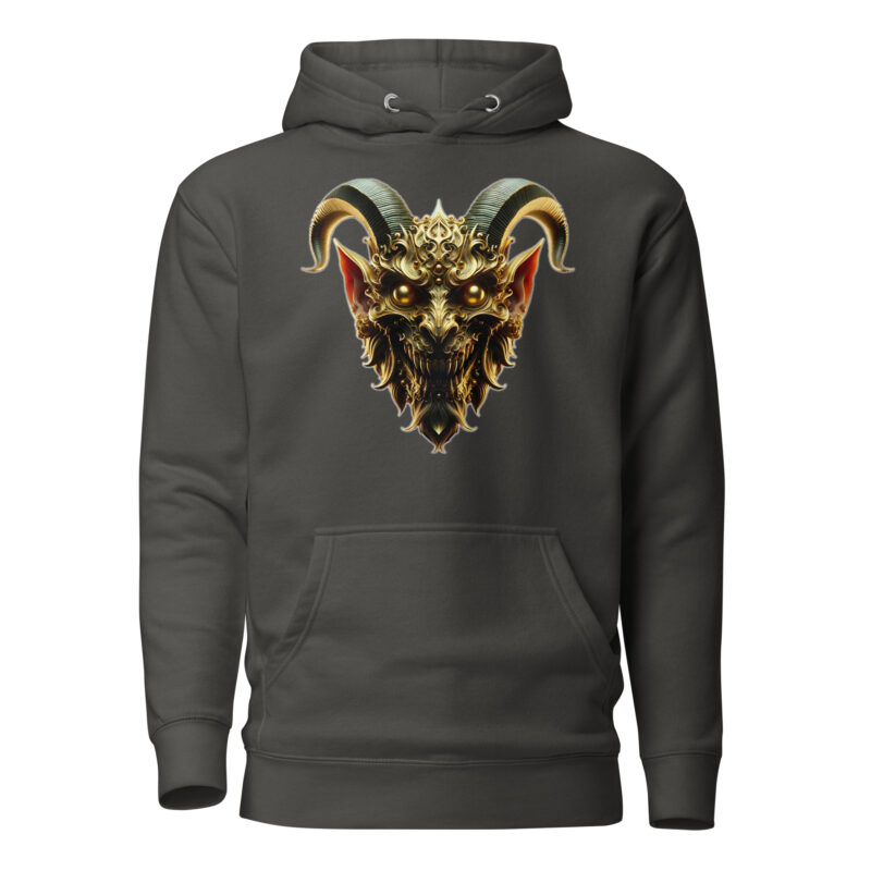Goldener Dämonkopf Unisex-Hoodie