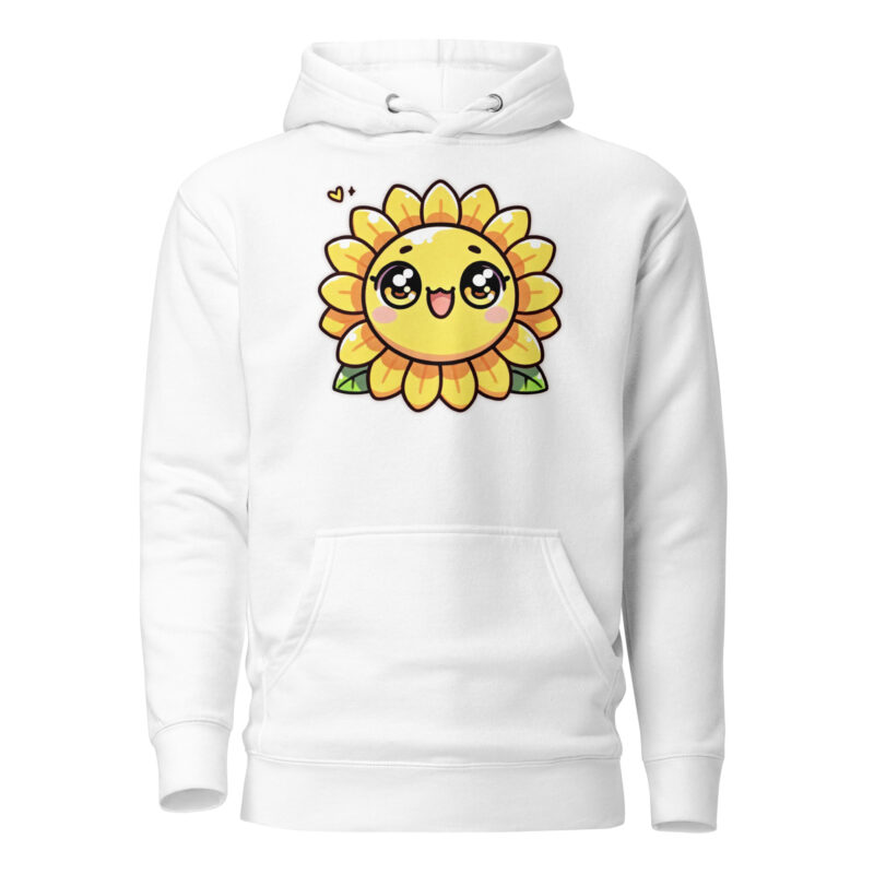Kawaii Sonnenblume mit großen Glubschaugen Unisex-Hoodie