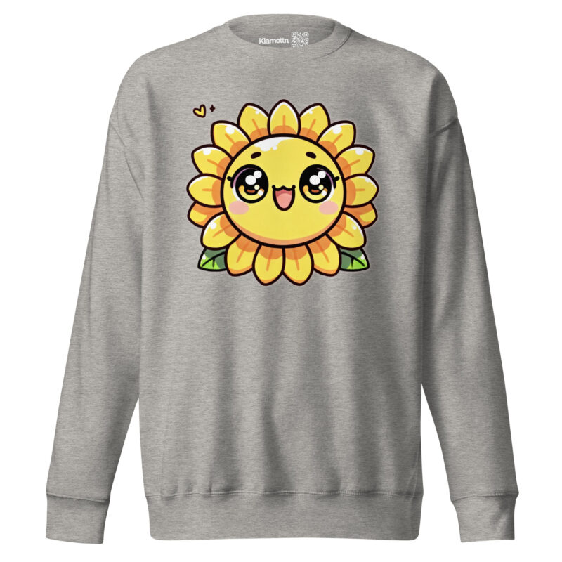 Kawaii Sonnenblume mit großen Glubschaugen Unisex-Sweatshirt – Sweatshirts – klamottn.de