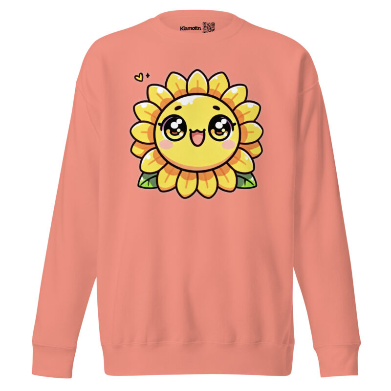 Kawaii Sonnenblume mit großen Glubschaugen Unisex-Sweatshirt – Sweatshirts – klamottn.de