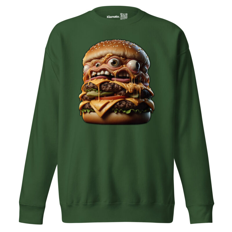 Verrückter Monster-Burger Unisex-Sweatshirt