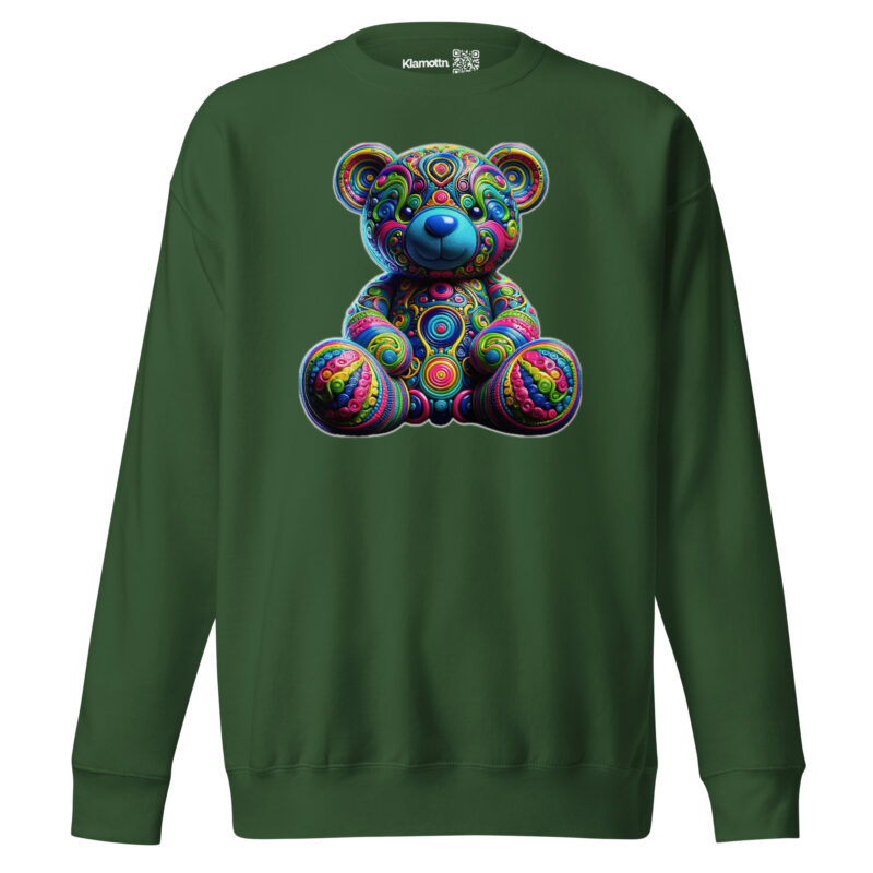 Bunter Psychedelic-Teddy Unisex-Premium-Pullover – Sweatshirts – klamottn.de