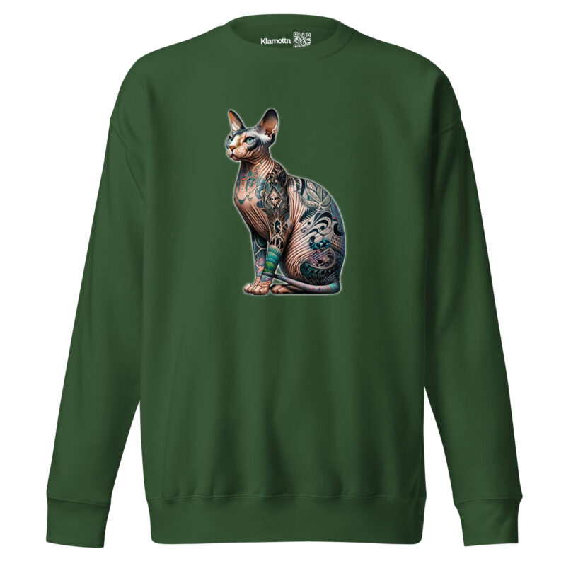 Majestätische Sphynx-Katze Unisex-Premium-Pullover
