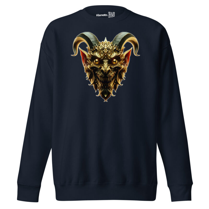 Goldener Dämonkopf Unisex-Sweatshirt – Sweatshirts – klamottn.de