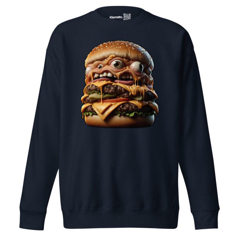Verrückter Monster-Burger Unisex-Sweatshirt