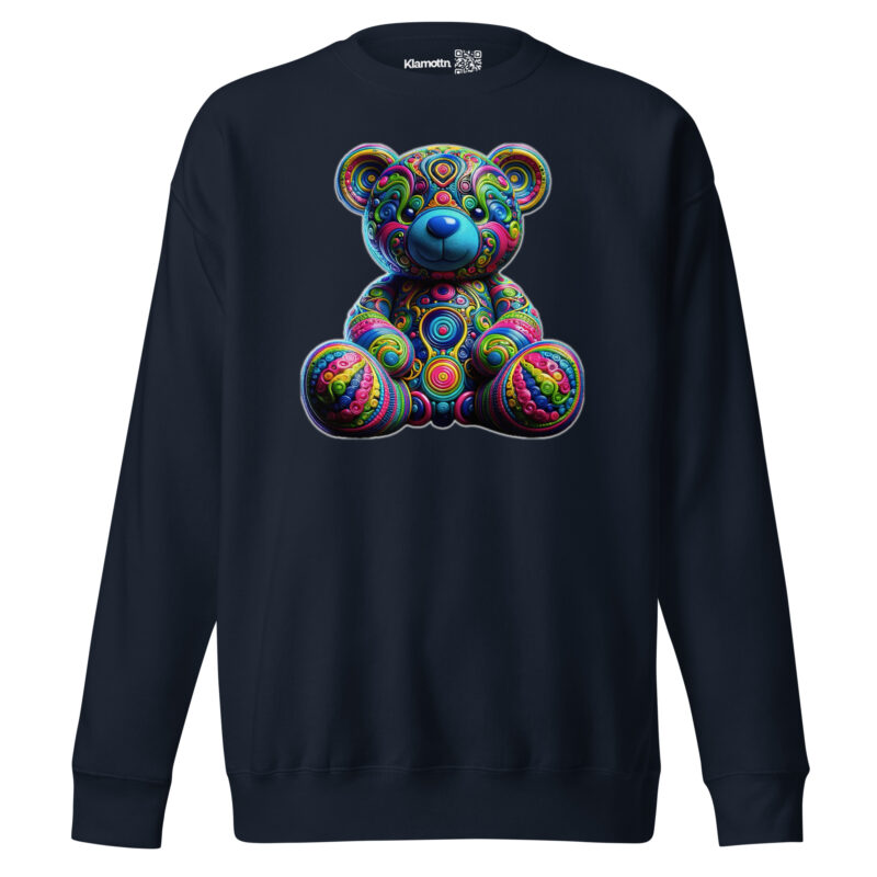 Bunter Psychedelic-Teddy Unisex-Premium-Pullover – Sweatshirts – klamottn.de