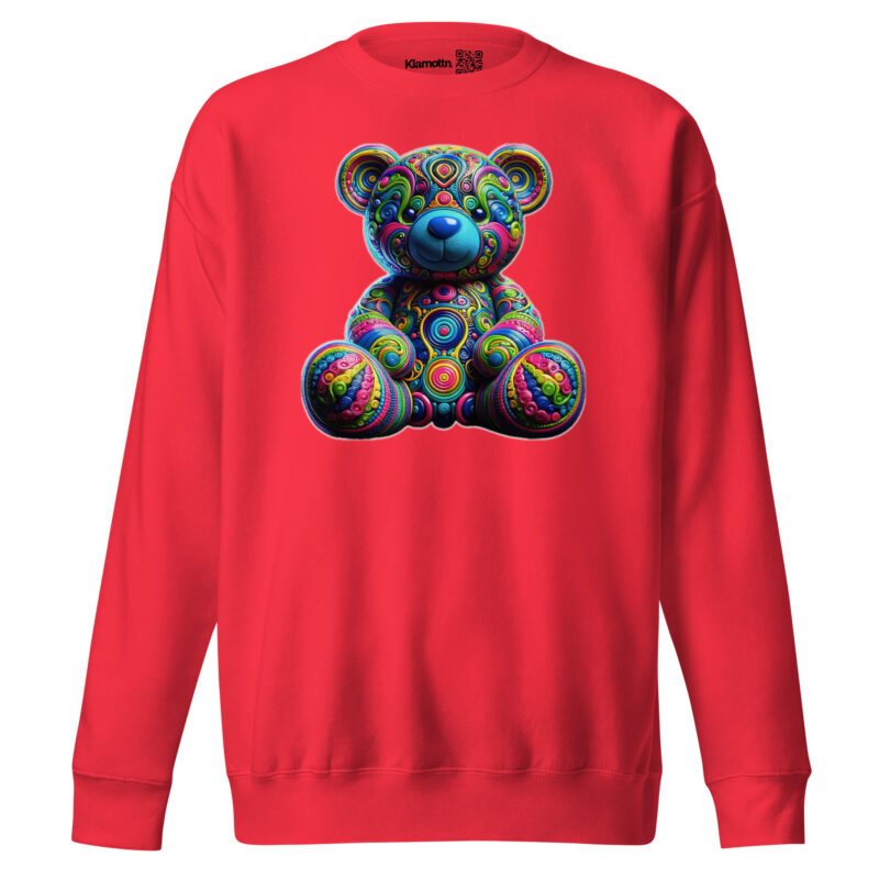 Bunter Psychedelic-Teddy Unisex-Premium-Pullover – Sweatshirts – klamottn.de