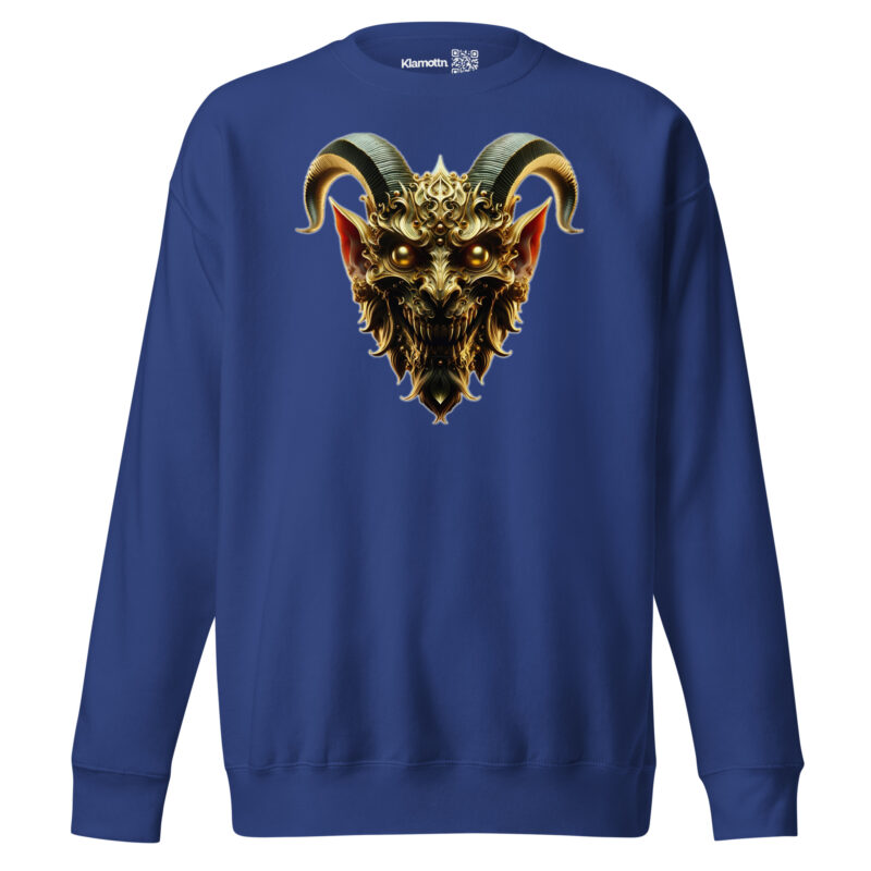 Goldener Dämonkopf Unisex-Sweatshirt – Sweatshirts – klamottn.de