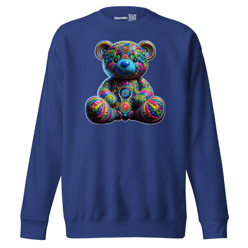 Bunter Psychedelic-Teddy Unisex-Premium-Pullover – Sweatshirts – klamottn.de