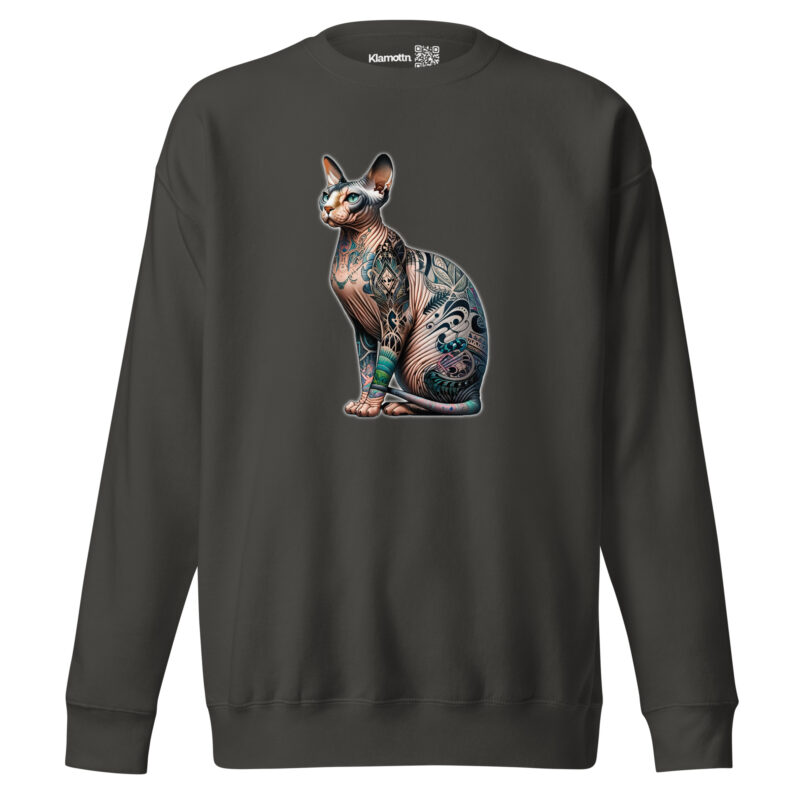 Majestätische Sphynx-Katze Unisex-Premium-Pullover