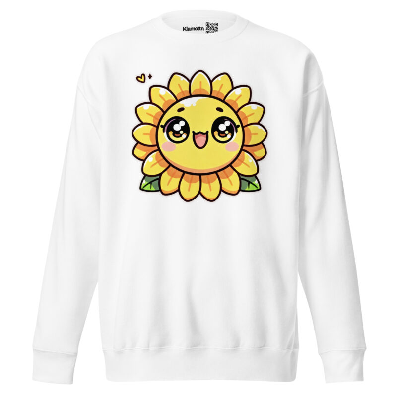 Kawaii Sonnenblume mit großen Glubschaugen Unisex-Sweatshirt – Sweatshirts – klamottn.de