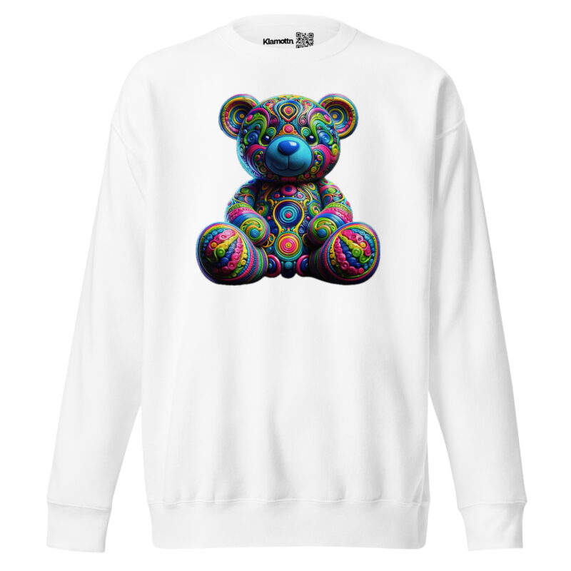 Bunter Psychedelic-Teddy Unisex-Premium-Pullover – Sweatshirts – klamottn.de