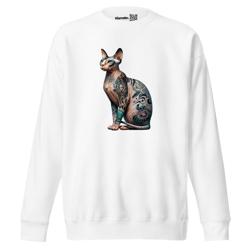 Majestätische Sphynx-Katze Unisex-Premium-Pullover