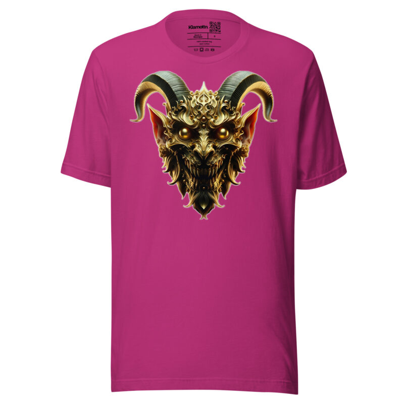 Goldener Dämonkopf Unisex-T-Shirt