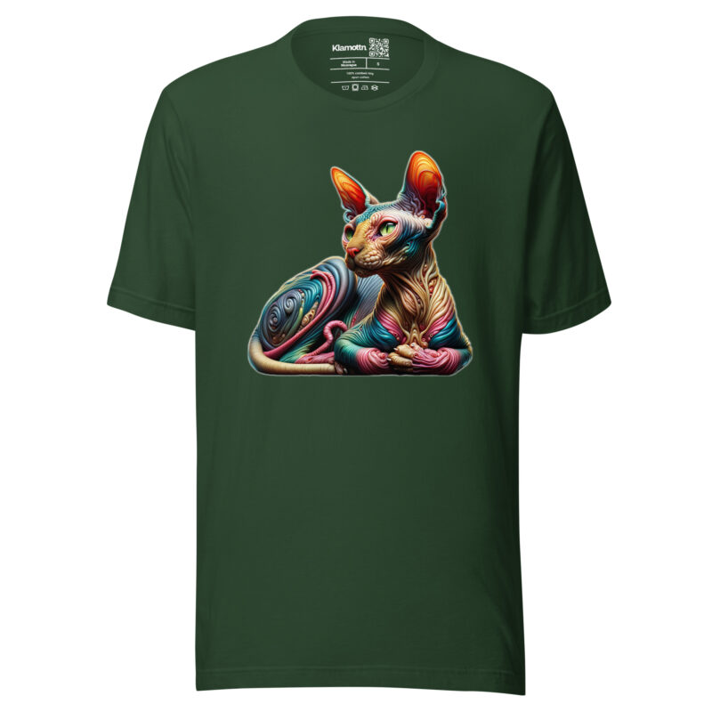 Psychedelic sphinxkatze unisex-t-shirt