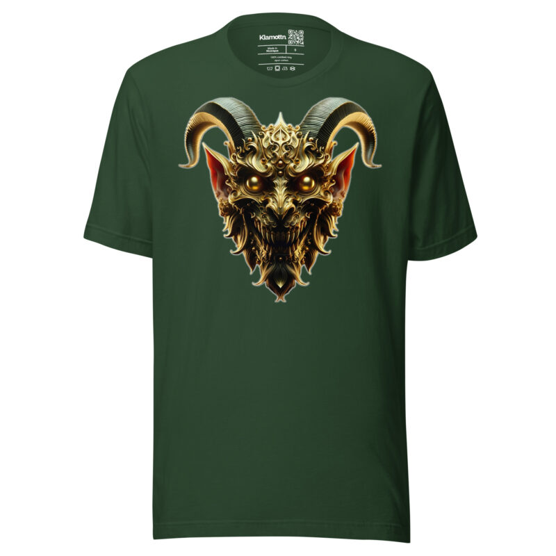 Goldener Dämonkopf Unisex-T-Shirt