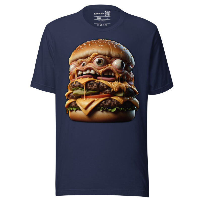 Verrückter Monster-Burger Unisex-T-Shirt