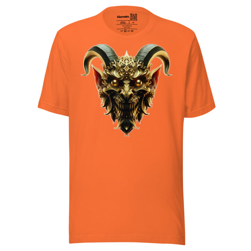 Goldener Dämonkopf Unisex-T-Shirt