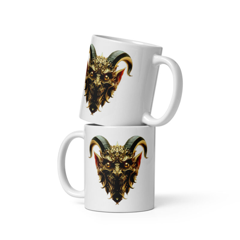 Goldener Dämonkopf Tasse