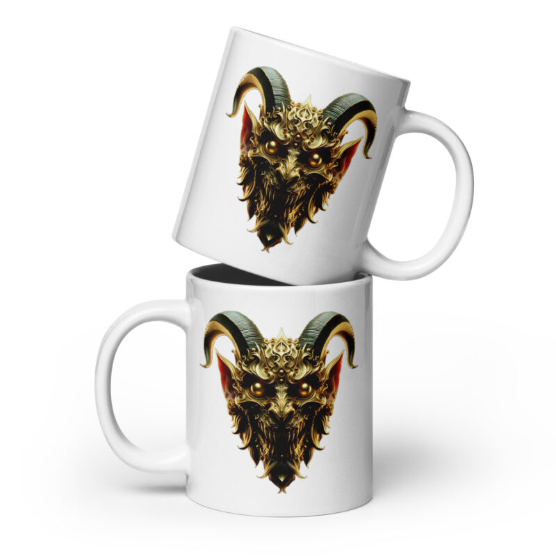 Goldener Dämonkopf Tasse