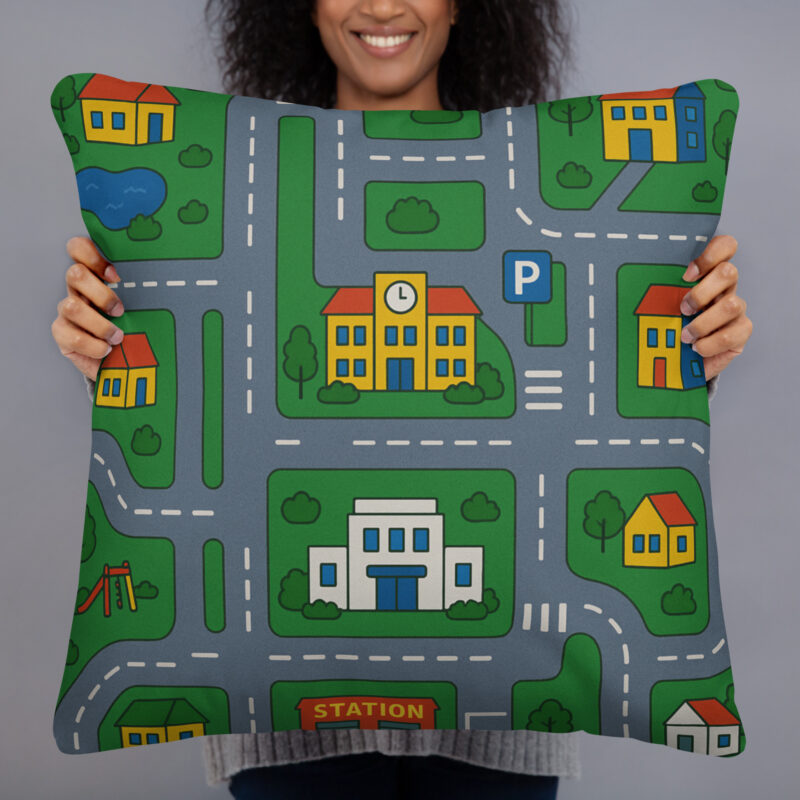 90er DDR Straßen Spielteppich Kissen – Home & Living – klamottn.de