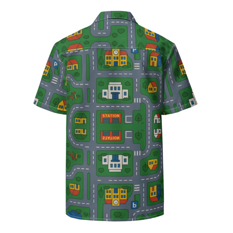 90er DDR Straßen Spielteppich Allover-Unisex-Hemd – Hemden – klamottn.de