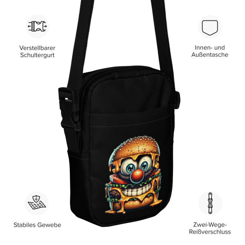 Cheeseburger Clown Umhängetasche – Accessoires – klamottn.de