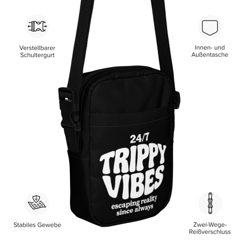 Trippy Vibes – Escaping reality since always Umhängetasche – Accessoires – klamottn.de