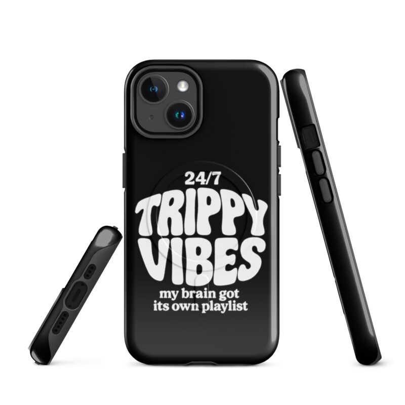 Trippy Vibes – My Brain Got Its Own Playlist Hardcase iPhone®-Hülle mit MagSafe® – Accessoires – klamottn.de