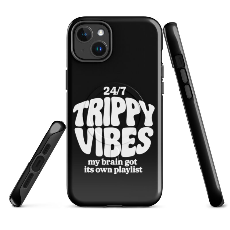 Trippy Vibes – My Brain Got Its Own Playlist Hardcase iPhone®-Hülle mit MagSafe® – Accessoires – klamottn.de
