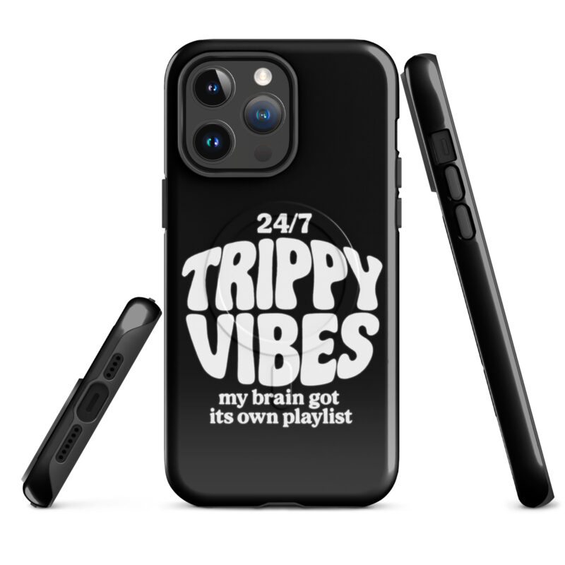 Trippy Vibes – My Brain Got Its Own Playlist Hardcase iPhone®-Hülle mit MagSafe® – Accessoires – klamottn.de
