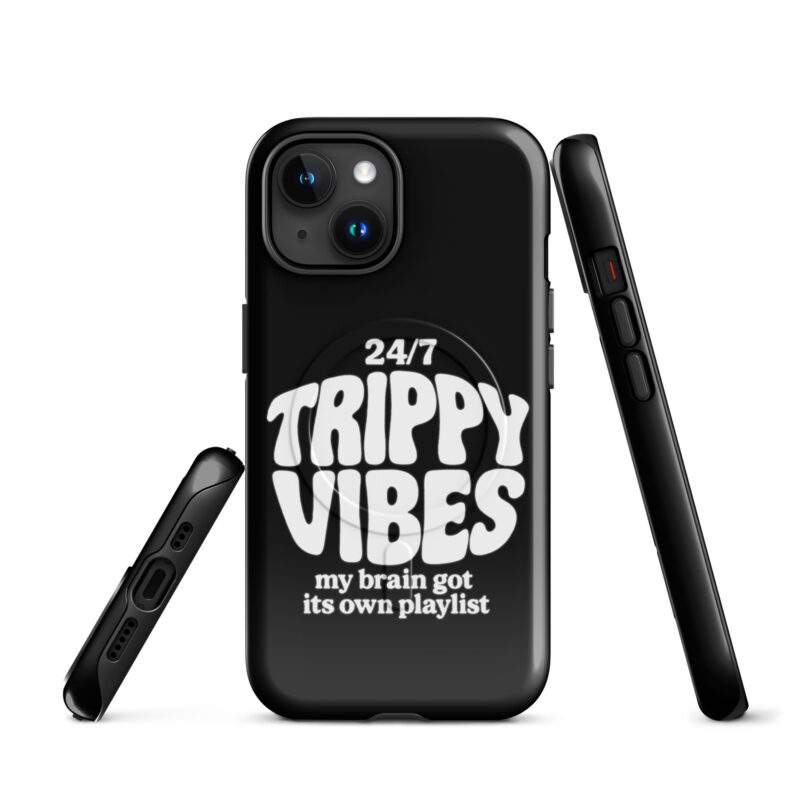 Trippy Vibes – My Brain Got Its Own Playlist Hardcase iPhone®-Hülle mit MagSafe® – Accessoires – klamottn.de