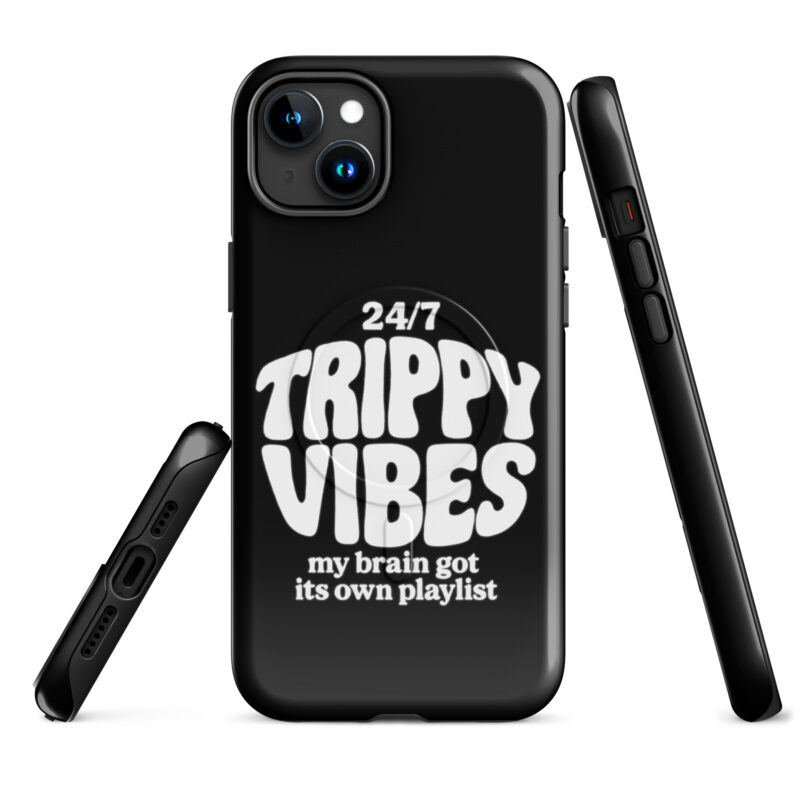 Trippy Vibes – My Brain Got Its Own Playlist Hardcase iPhone®-Hülle mit MagSafe® – Accessoires – klamottn.de