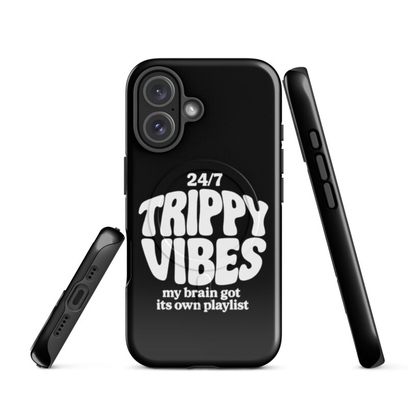 Trippy Vibes – My Brain Got Its Own Playlist Hardcase iPhone®-Hülle mit MagSafe® – Accessoires – klamottn.de