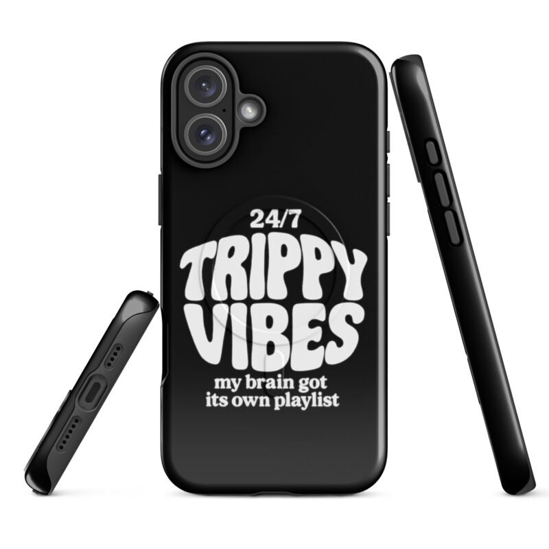 Trippy Vibes – My Brain Got Its Own Playlist Hardcase iPhone®-Hülle mit MagSafe® – Accessoires – klamottn.de