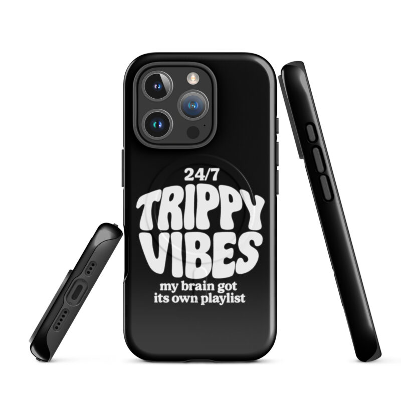 Trippy Vibes – My Brain Got Its Own Playlist Hardcase iPhone®-Hülle mit MagSafe® – Accessoires – klamottn.de