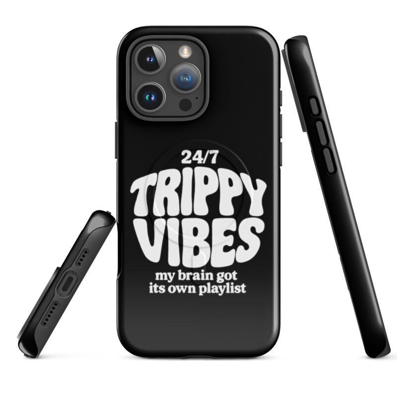 Trippy Vibes – My Brain Got Its Own Playlist Hardcase iPhone®-Hülle mit MagSafe® – Accessoires – klamottn.de