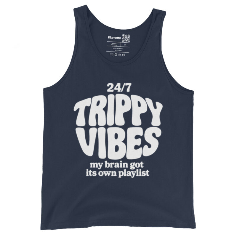 Trippy Vibes – My Brain Got Its Own Playlist Unisex-Tank-Top – Tank Tops – klamottn.de
