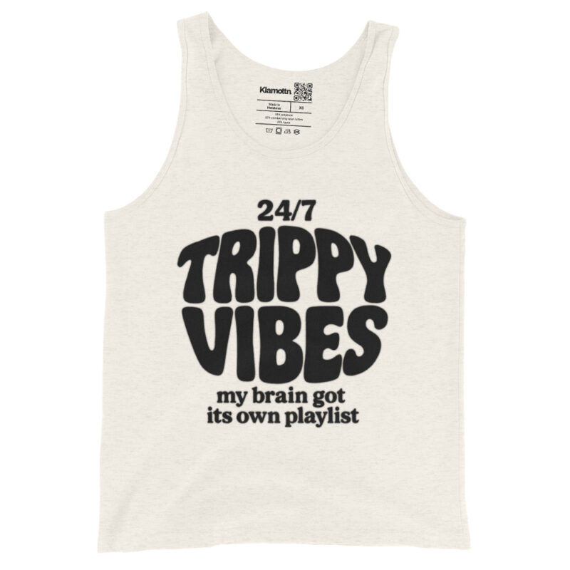 Trippy Vibes – My Brain Got Its Own Playlist Unisex-Tank-Top – Tank Tops – klamottn.de