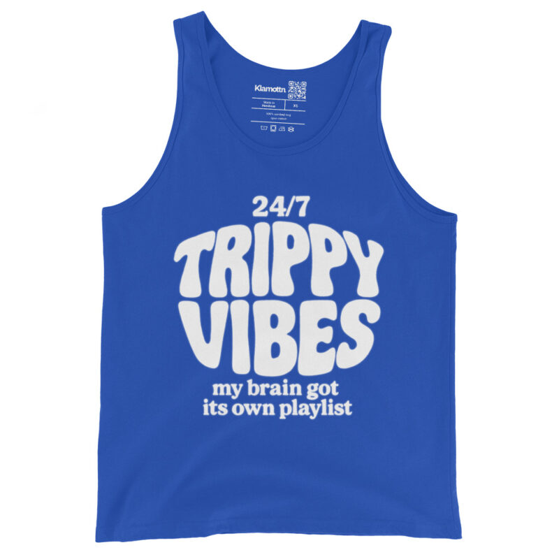 Trippy Vibes – My Brain Got Its Own Playlist Unisex-Tank-Top – Tank Tops – klamottn.de