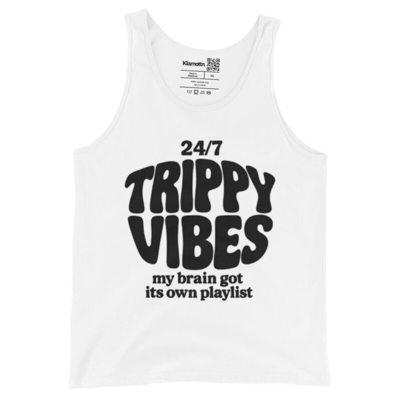 Trippy Vibes – My Brain Got Its Own Playlist Unisex-Tank-Top – Tank Tops – klamottn.de