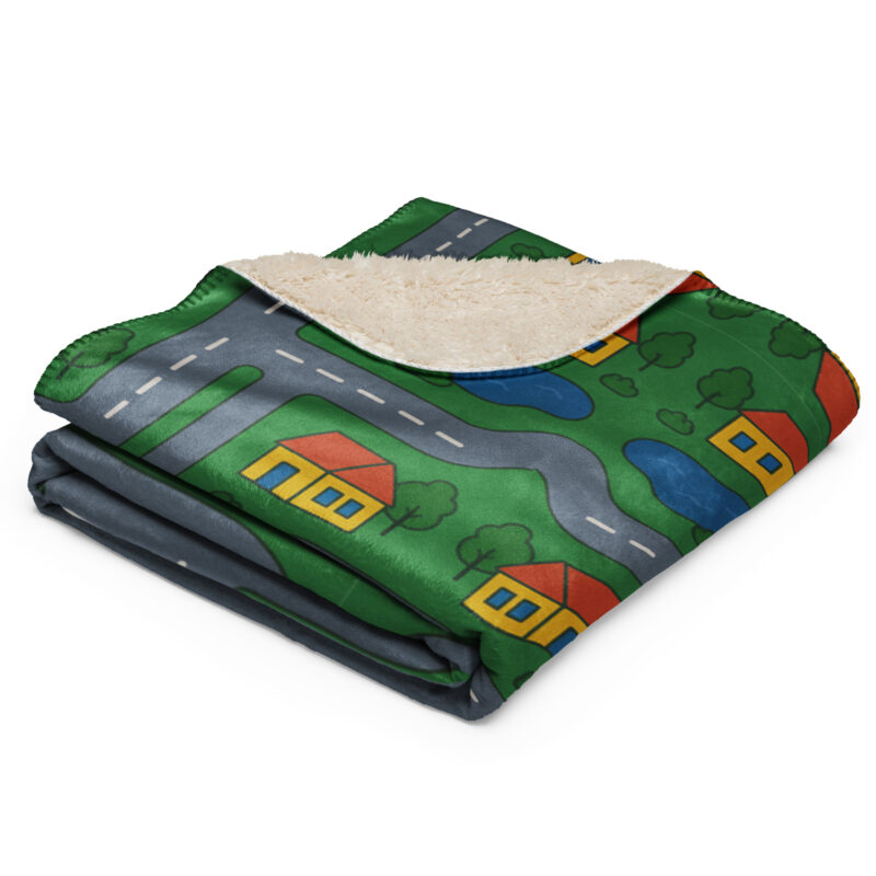 90er DDR Straßen Spielteppich Sherpa-Decke – Home & Living – klamottn.de