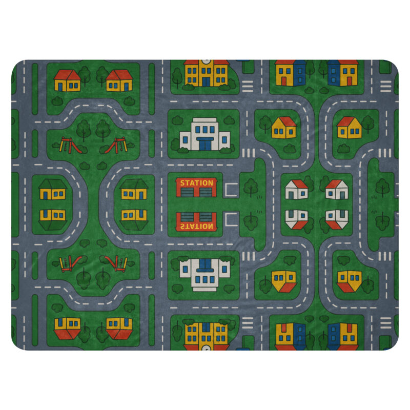 90er DDR Straßen Spielteppich Sherpa-Decke – Home & Living – klamottn.de