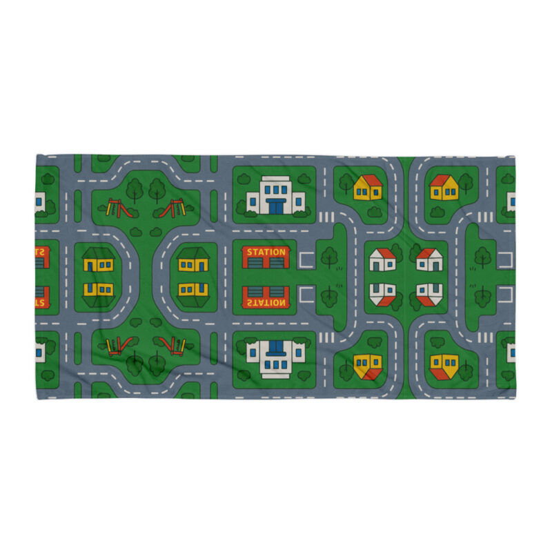 90er DDR Straßen Spielteppich Handtuch – Home & Living – klamottn.de