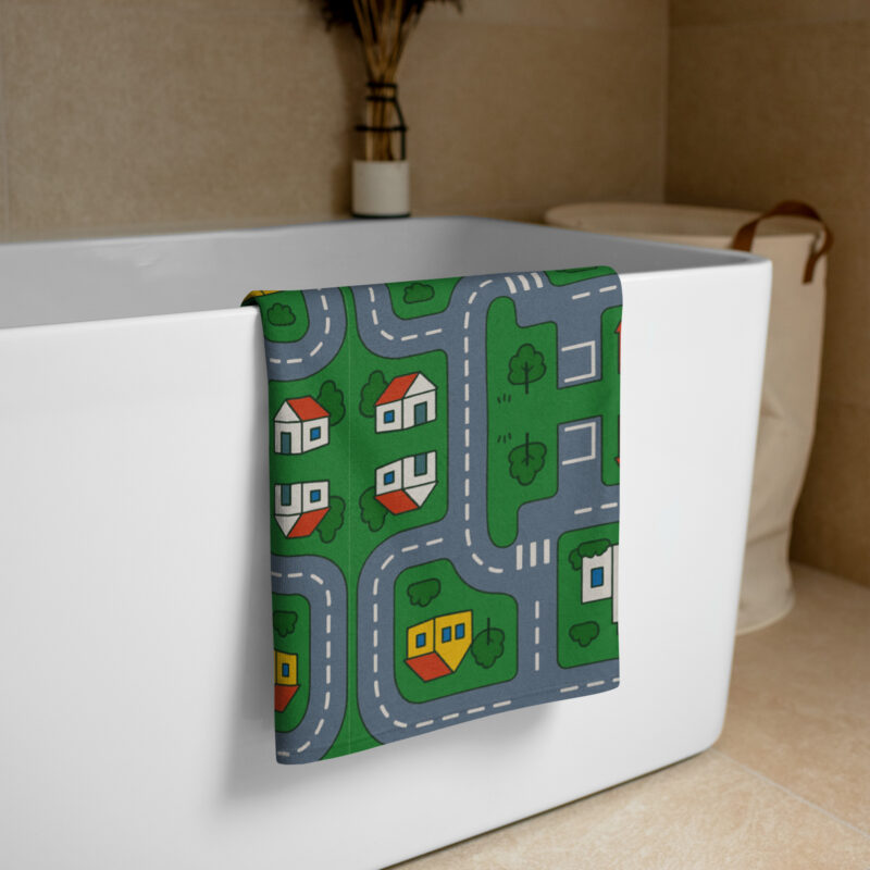 90er DDR Straßen Spielteppich Handtuch – Home & Living – klamottn.de